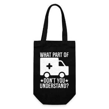 what part of don't you understand - Gift Bag for Bottles - black - Front