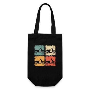 Vintage Scooter Moped For Scooter Driver - Gift Bag for Bottles - black - Front