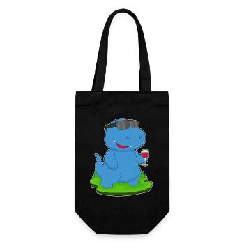 Dinosaur Red Wine - Gift Bag for Bottles - black - Front