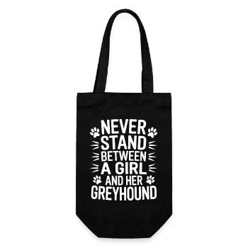 Greyhound Spruch Windhund Witz Greyhound Geschenk - Geschenkbeutel für Flaschen - Schwarz - Vorne