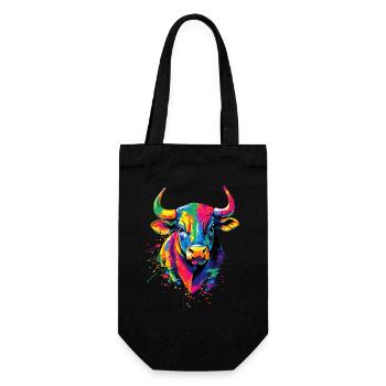 Taureau Bœuf Bovins Vache Taureau Taureau - Sac à bouteille - noir - Devant