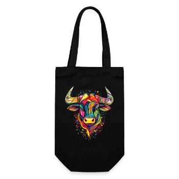 Taureau Bœuf Bovins Vache Taureau Taureau - Sac à bouteille - noir - Devant