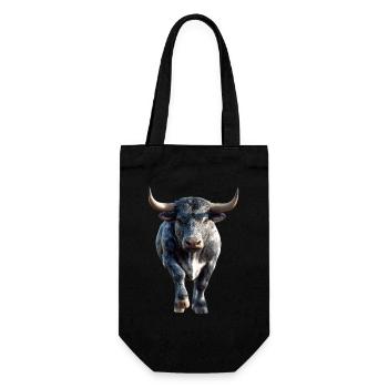 Taureau Bœuf Bovins Vache Taureau Taureau - Sac à bouteille - noir - Devant