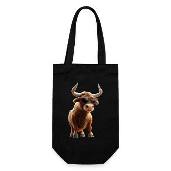 Taureau Bœuf Bovins Vache Taureau Taureau - Sac à bouteille - noir - Devant
