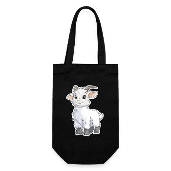 Goat - Gift Bag for Bottles - black - Front