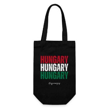 Ungarischer Stolz, ich liebe Ungarn - Geschenkbeutel für Flaschen - Schwarz - Vorne