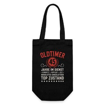Company Anniversary 45 Years Anniversary Anniversary - Gift Bag for Bottles - black - Front
