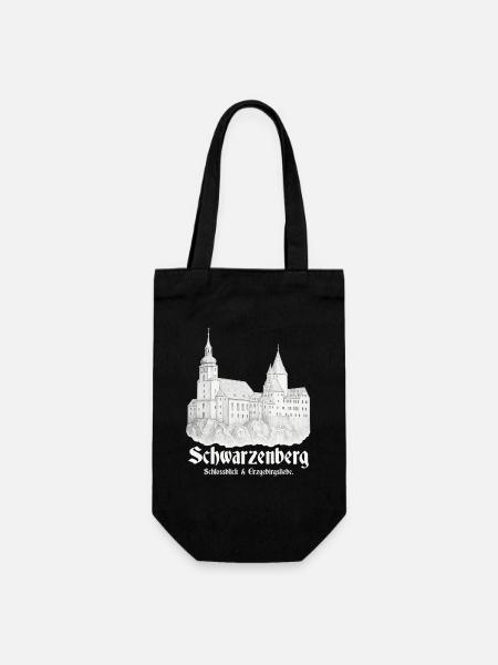 Schwarzenberg Schlossblick - Geschenkbeutel für Flaschen - Schwarz
