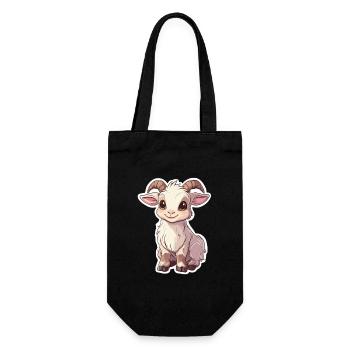 Goat - Gift Bag for Bottles - black - Front