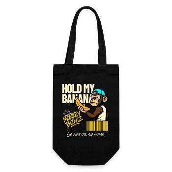 Monkey Banan Humor Design - Gift Bag for Bottles - black - Front