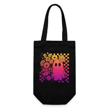 Neon Ghost Halloween Gift Spooky Party - Gift Bag for Bottles - black - Front