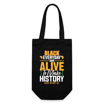 Inspirierendes Design des Black History Month - Geschenkbeutel für Flaschen - Schwarz - Vorne