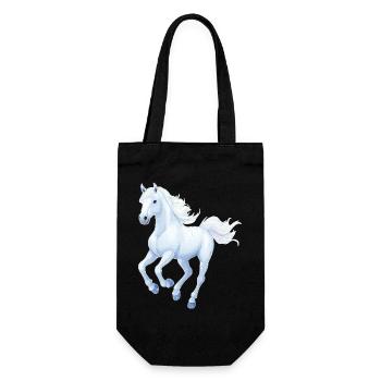 Pferd - Geschenkbeutel für Flaschen - Schwarz - Vorne