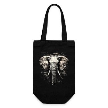 Elephant Trunk Africa Safari Wilderness Elephant - Gift Bag for Bottles - black - Front
