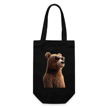 Ours brun, Grizzly, Frères d’ours, Forêt, Ours sauvages - Sac à bouteille - noir - Devant