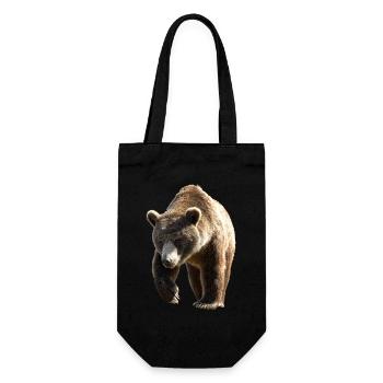 Brown Bear, Grizzly Bear, Bear Brothers, Forest, Wild Bears - Gift Bag for Bottles - black - Front