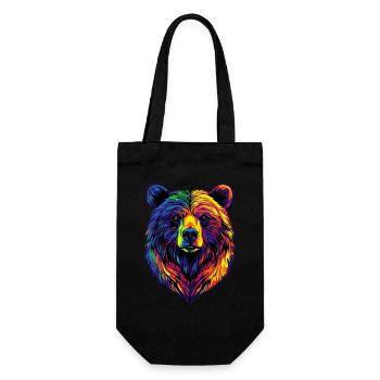 Brown Bear, Grizzly Bear, Bear Brothers, Forest, Wild Bears - Gift Bag for Bottles - black - Front