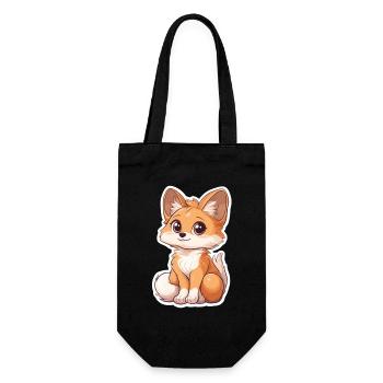 Fuchs - Geschenkbeutel für Flaschen - Schwarz - Vorne