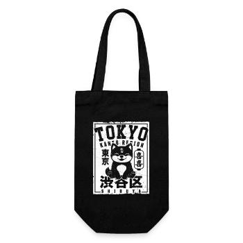 Tokyo Shibuya Japonais Akita Otaku Japon Tokyo - Sac à bouteille - noir - Devant
