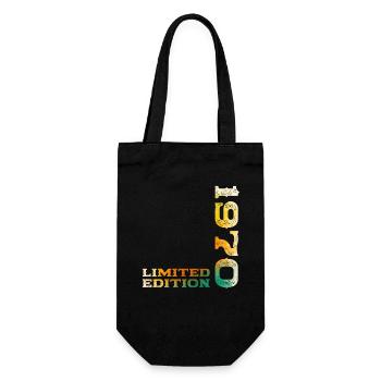 55th Birthday Legend Born in 1970 - Gift Bag for Bottles - black - Front