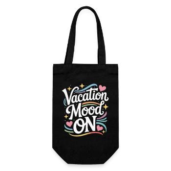 Vacation Mood On Sommer Festival Reise Club Urlaub - Geschenkbeutel für Flaschen - Schwarz - Vorne