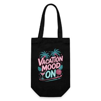 Vacation Mood On Sommer Festival Reise Club Urlaub - Geschenkbeutel für Flaschen - Schwarz - Vorne