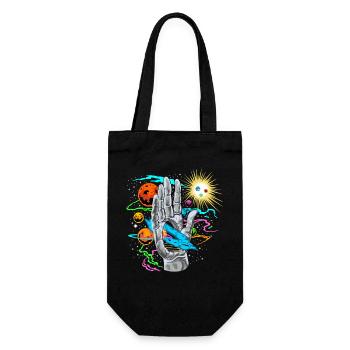 Main Cosmique avec Orbites Planétaires - Sac à bouteille - noir - Devant