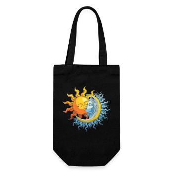Moon and Sun Kiss Harmonious Interplay - Gift Bag for Bottles - black - Front