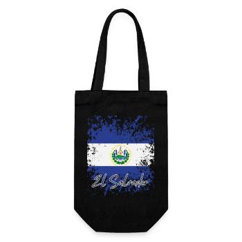 Drapeau grunge salvadorien, j’adore El Salvador - Sac à bouteille - noir - Devant