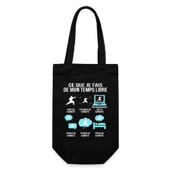 What I Do In My Free Time Karate Humor - Gift Bag for Bottles - black - Front