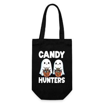 CANDY HUNTERS - GHOST HALLOWEEN  - Gift Bag for Bottles - black - Front