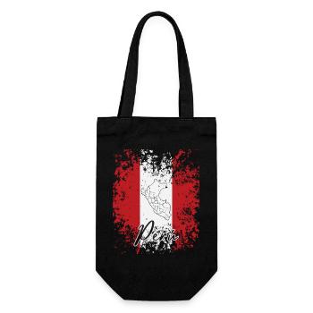 I love Peru, Peruvian flag - Gift Bag for Bottles - black - Front