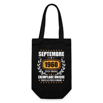 September 1960 Unique copy - September 1960 - Gift Bag for Bottles - black - Front