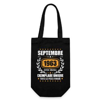 September 1963 Unique copy - September 1963 - Gift Bag for Bottles - black - Front
