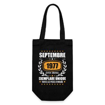 September 1977 Unique copy - September 1977 - Gift Bag for Bottles - black - Front