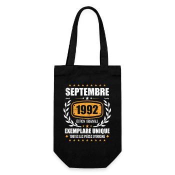 September 1992 Unique copy - September 1992 - Gift Bag for Bottles - black - Front