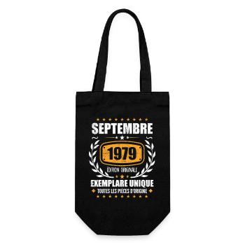 September 1979 Unique copy - September 1979 - Gift Bag for Bottles - black - Front