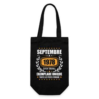 September 1978 Unique copy - September 1978 - Gift Bag for Bottles - black - Front