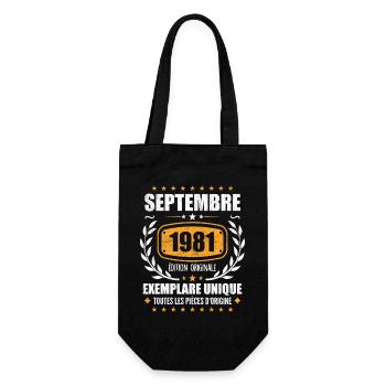 September 1981 Unique copy - September 1981 - Gift Bag for Bottles - black - Front