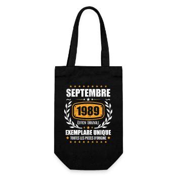 September 1989 Unique copy - September 1989 - Gift Bag for Bottles - black - Front