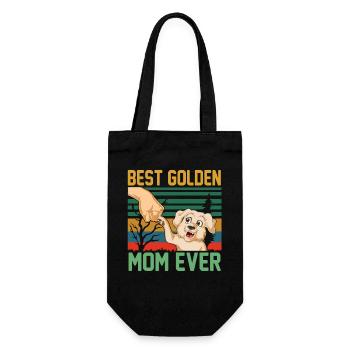 Golden Retriever Mom Quote - Gift Bag for Bottles - black - Front