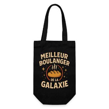 Meilleur boulanger galaxie cadeau humoristique - Sac à bouteille - noir - Devant