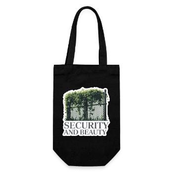 Bewachtes Gartenzaun-Design - Geschenkbeutel für Flaschen - Schwarz - Vorne