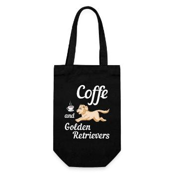 Golden Retriever Coffee Lover Design - Gift Bag for Bottles - black - Front