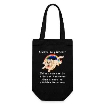 Golden Retriever Inspirational Graphic - Gift Bag for Bottles - black - Front