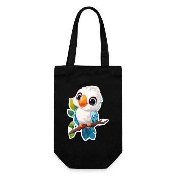 Cockatoo - Gift Bag for Bottles - black - Front