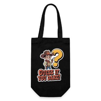 Western Cowboy Guessing Game T-Shirt - Gift Bag for Bottles - black - Front