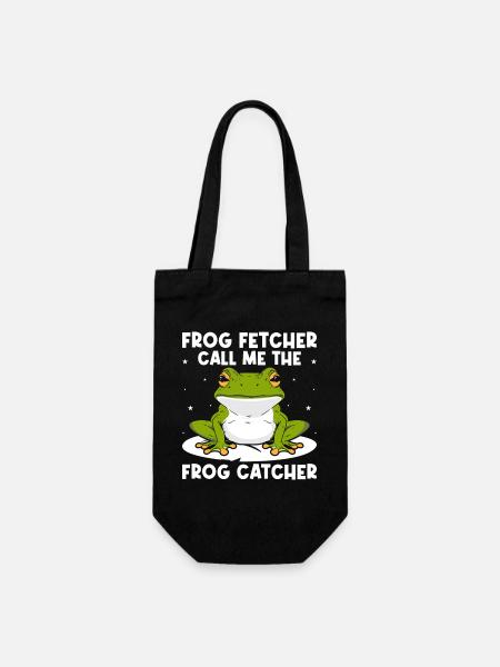 Frog Catcher Frog Fetcher Call Me Frog - Geschenkbeutel für Flaschen - Schwarz