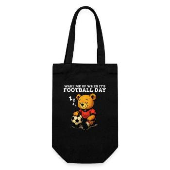 Wake Me Up When it's Football Day - Humour foot - Sac à bouteille - noir - Devant