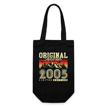 Carte d'anniversaire rétro originale de septembre 2005 - Sac à bouteille - noir - Devant